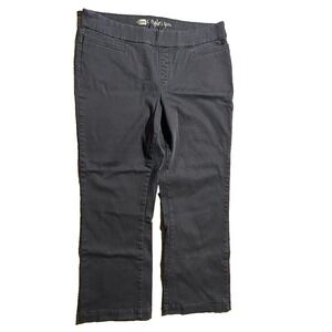 Lee Style Up Pants 18 Med Brown Stretch Pocket Straight Work Career Comfort